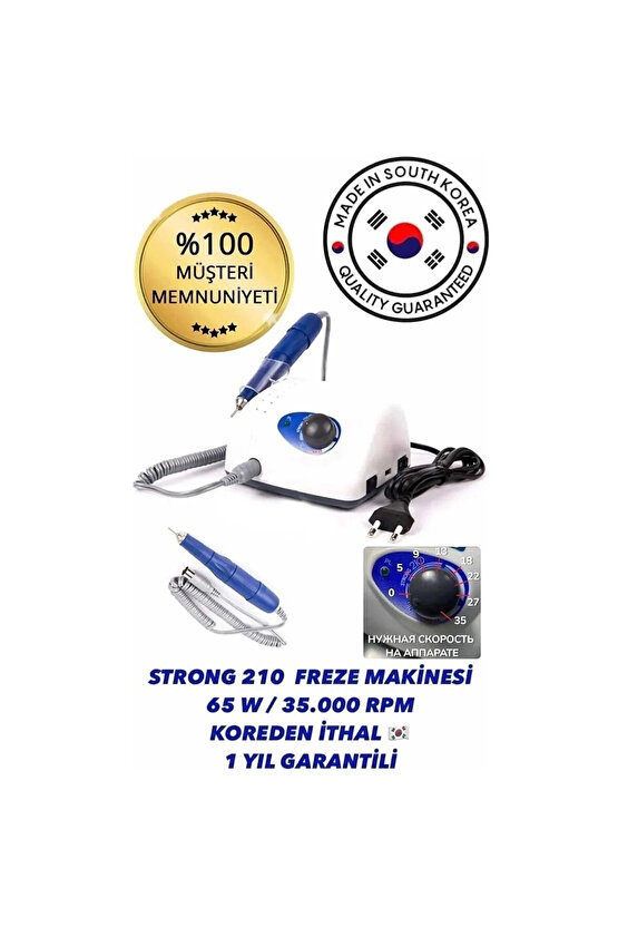Saeshin Elektrikli Freze Törpü Makinesi Strong Freze Tırnak Törpü Ve Manikür Cihazı 210