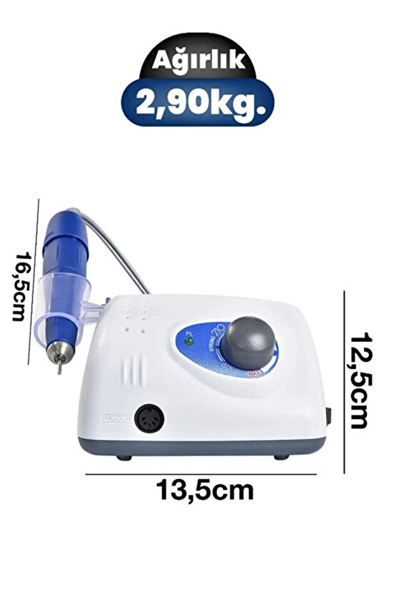 Mikromotor Elektrikli Törpü Makinesi (TIRNAK TÖRPÜ MAKİNESİ) 35000 Devir (ORJİNAL)