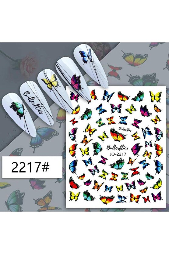 Renk Geçişli Kelebek Sticker J0-2217