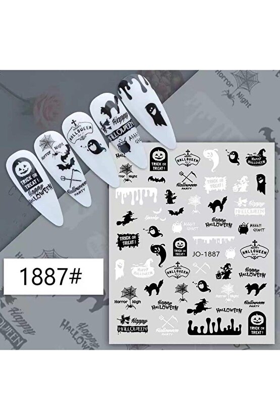 Cadılar Bayramı Hayalet Kedi Cadı Sticker J0-1887