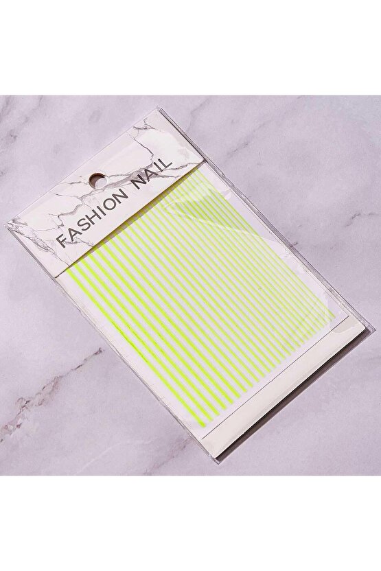 Nail Art Kendinden Yapışkanlı Şerit Sticker Lime Sarı Yeşil