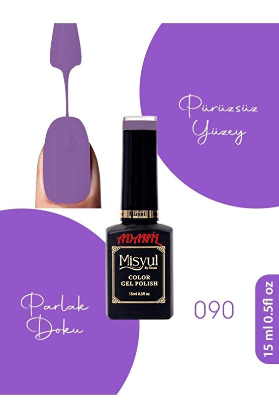 15 ml Misyul Profesyonel Menekşe Rengi Kalıcı Oje Mis-090