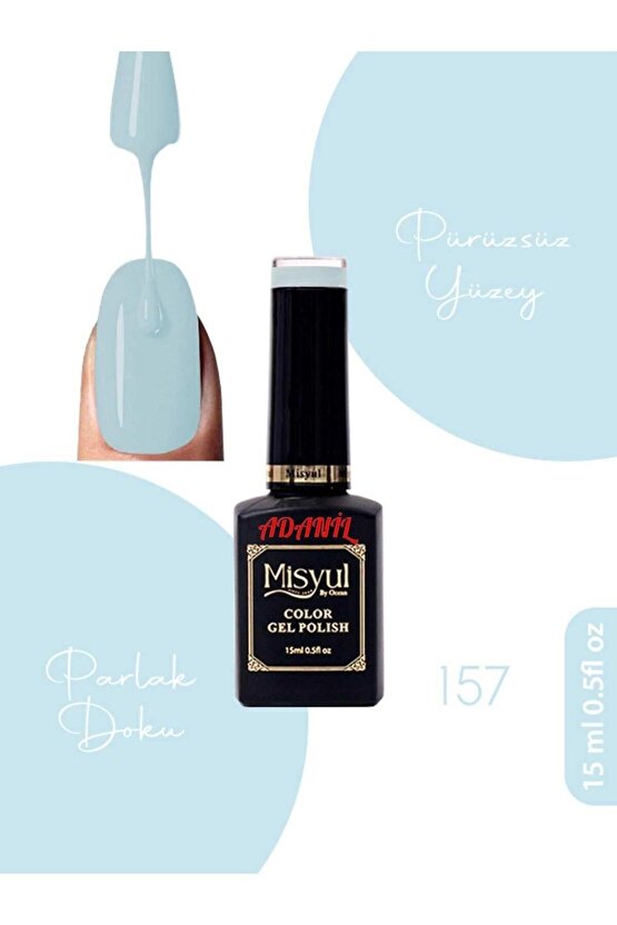 15 ml Misyul Profesyonel Gökyüzü MavisiKalıcı Oje Mis-157