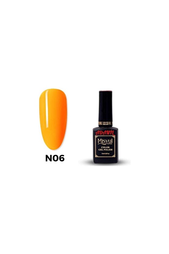 Misyul Neon Açık Turuncu Kalıcı Oje N06