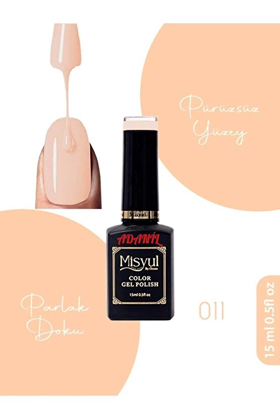 15 ml Misyul Profesyonel Şampanya Rengi Kalıcı Oje Mis-011