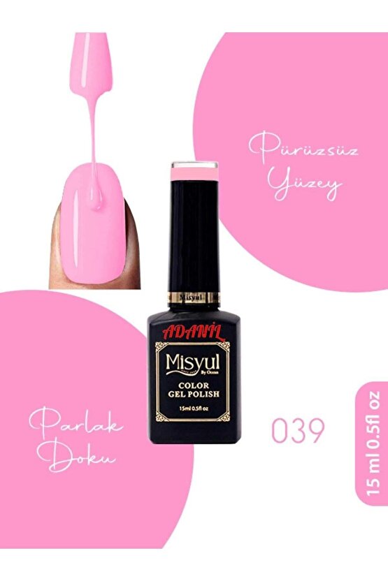 15 ml Misyul Profesyonel Lila Kalıcı Oje Mis-039