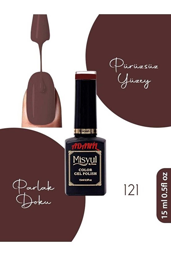 15 ml Misyul Profesyonel Siyaha Çalan Kırmızı Kalıcı Oje Mis-121