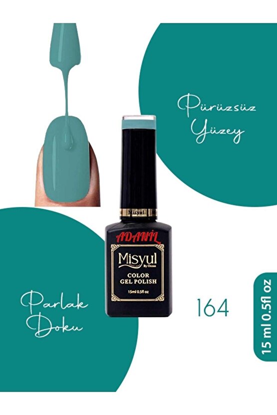 15 ml Misyul Profesyonel Petrol Yeşili Kalıcı Oje Mis-164