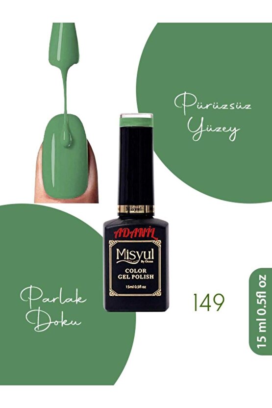 15 ml Misyul Profesyonel Çim Yeşili Kalıcı Oje Mis-149