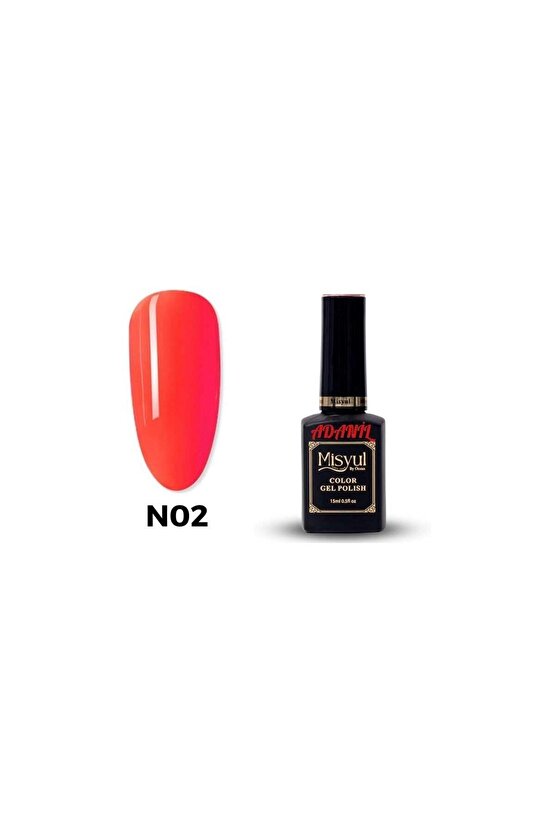 Misyul Neon Açık Kırmızı Kalıcı Oje N02