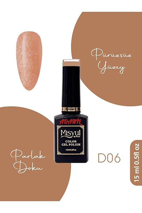 Misyul Bronz Disko Işıkta Parlayan Kalıcı Oje D06