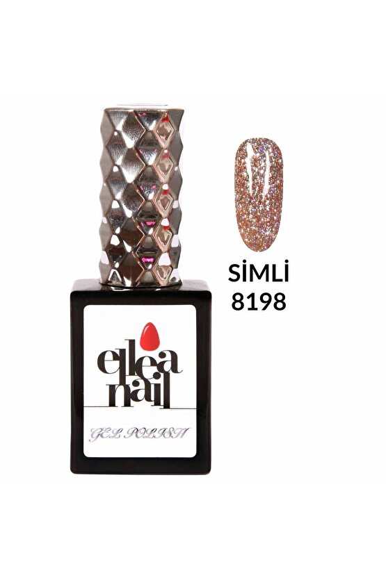 Salon Boy 15 Ml Uv Led Simli Kalıcı Oje 8198