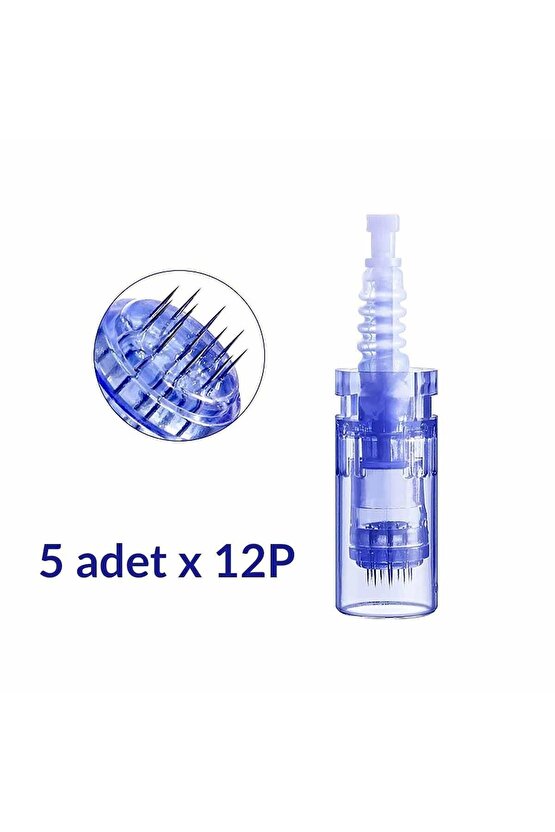 Dr. Pen 12 Pin Dermapen Iğnesi Orijinal Dermapen Iğne Kartuşu Soketli 5 Adet