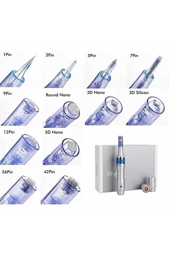 Dr. Pen 24 Pin Dermapen Iğnesi Orijinal Dermapen Iğne Kartuşu Soketli 10 Adet