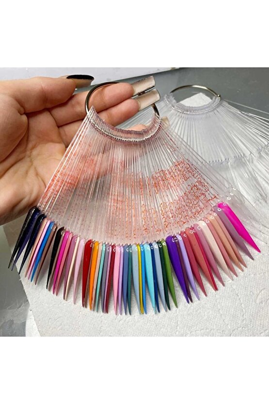 Kalıcı Oje Stiletto Renk Kartelası Siyah 40lı