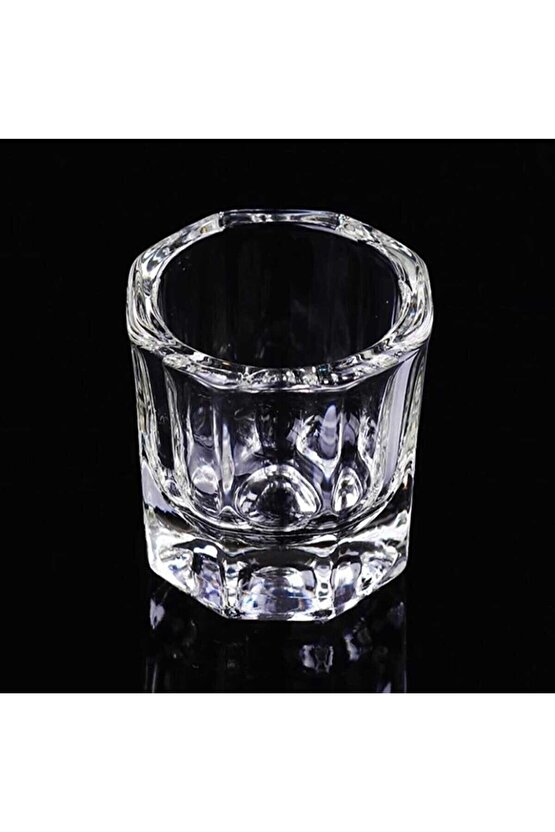Akrilik Sıvısı Ve Poly Gel Suyu Için Cam Kap