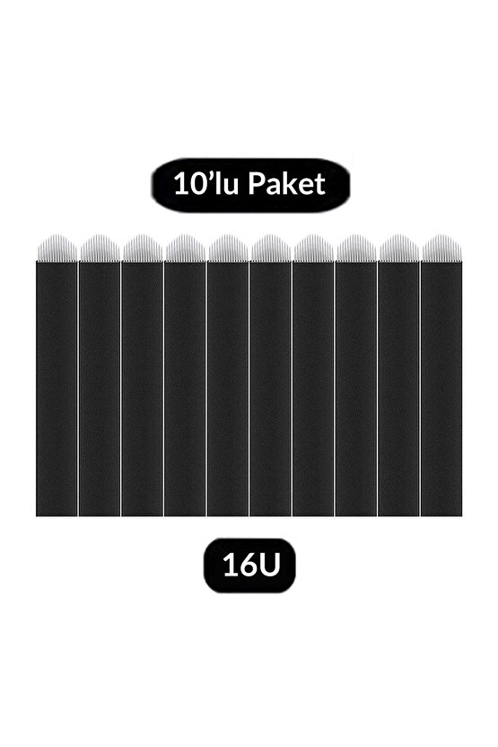 Kalıcı Makyaj 16 Pin Microblading Iğnesi 16u 10lu Paket Iğne