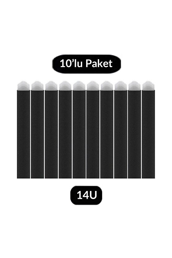 Kalıcı Makyaj 14 Pin Microblading Iğnesi 14u 10lu Paket Iğne