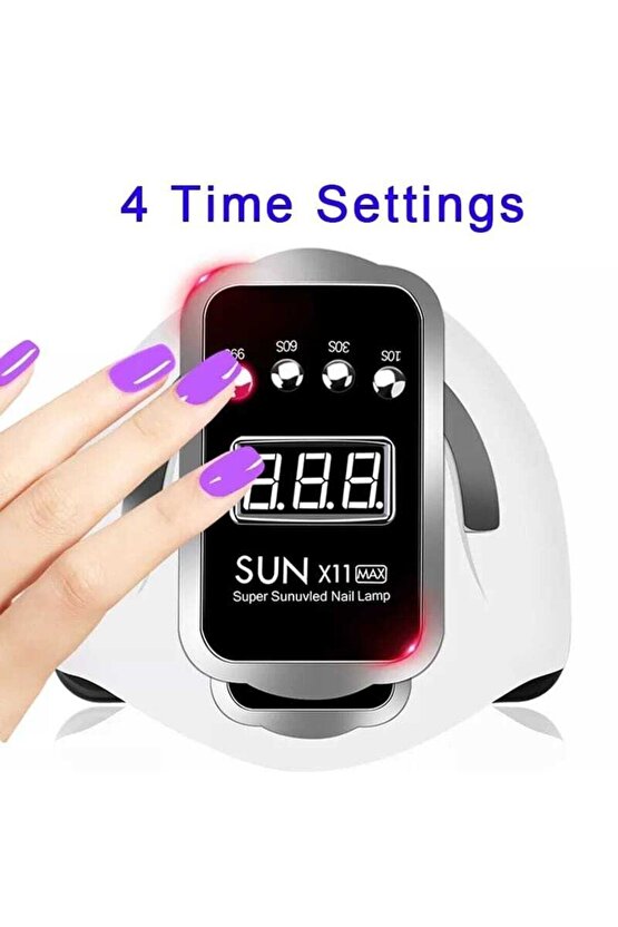 Sun X 11 Max Uv Led Oje Jel Kurutucu 280 W Manikür Pedikür Kızıl Ötesi Sensör Lcd Dokunmatik Çift