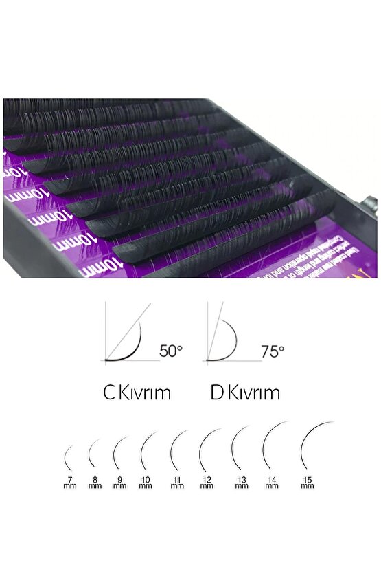 Ipek Kirpik 0,07 D Kıvrım 15mm Uzunluk