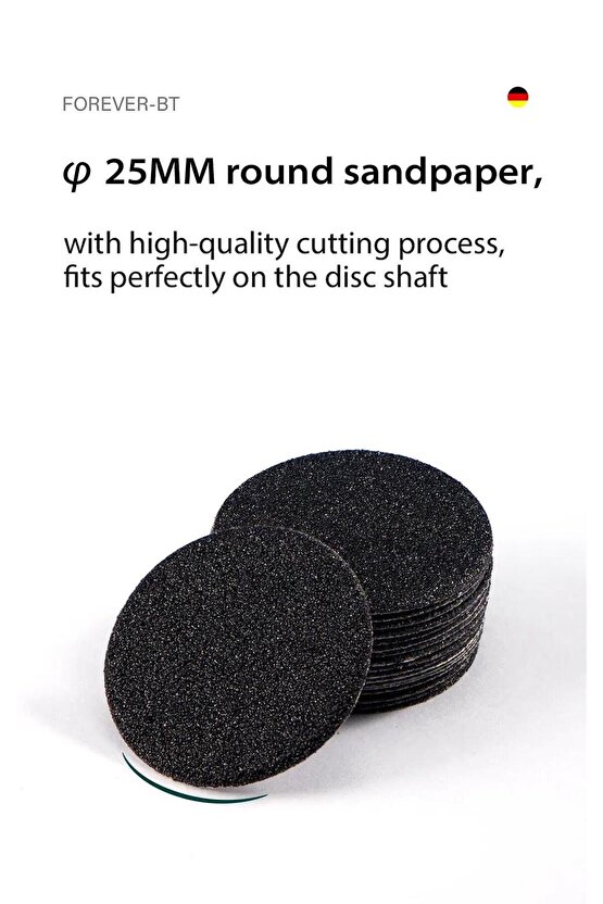 Pododisk Yedek Zımpara Medium 25 Mm 100 Adet 80 Grit