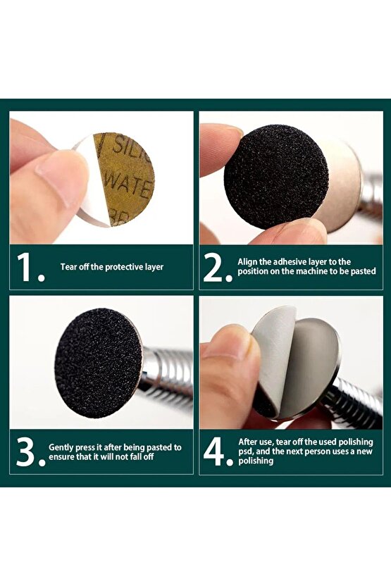 Pododisk Yedek Zımpara Medium 25 Mm 100 Adet 80 Grit