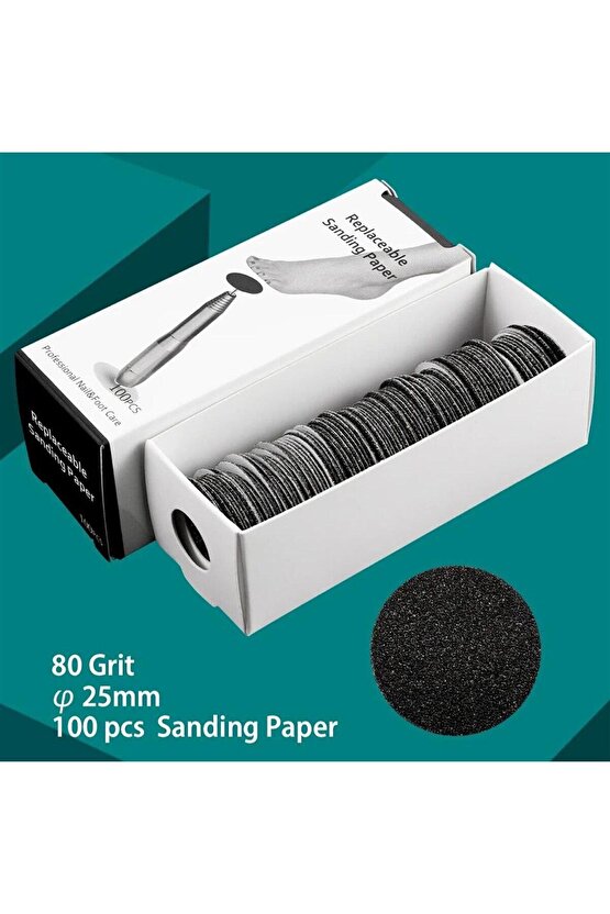 Pododisk Yedek Zımpara Medium 25 Mm 100 Adet 80 Grit