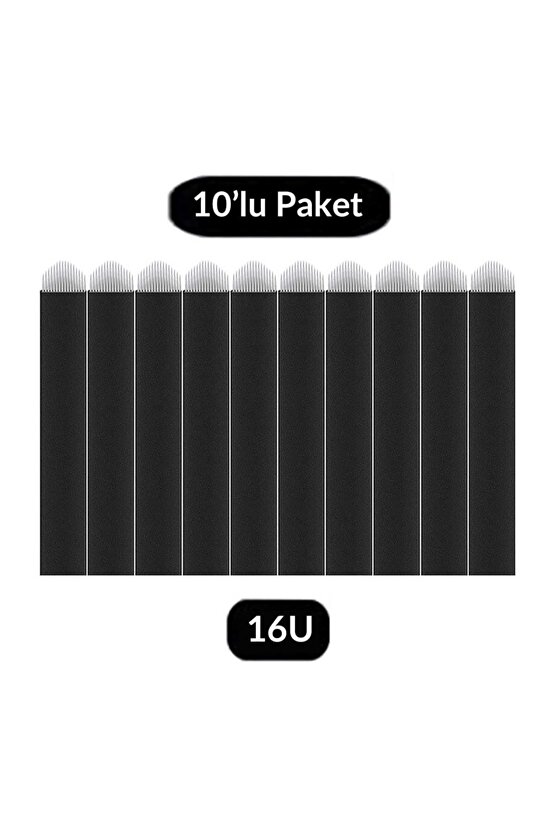 Ellea Kalıcı Makyaj 16 Pin Microblading Iğnesi 16u 10lu Paket Iğne