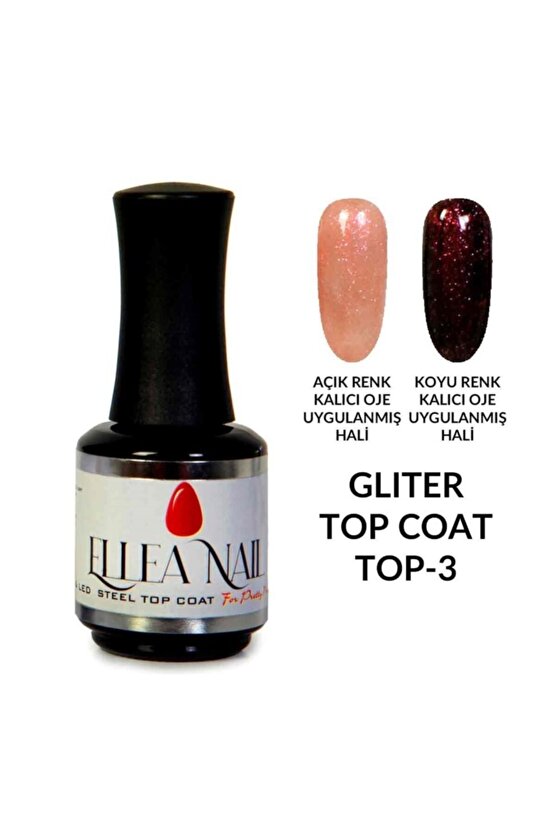 Simli Kalıcı Oje Serisi Glıtter Top Coat Top-3