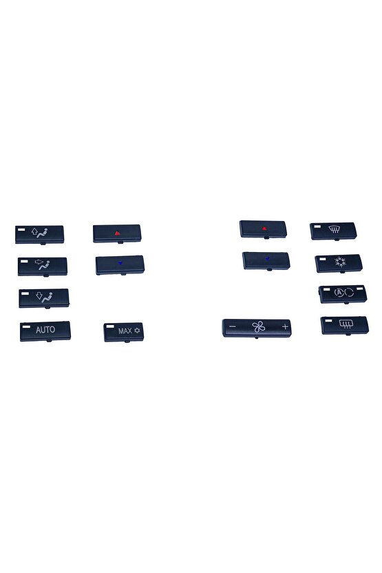 BMW X5 E53 2000-2006 için Klima Panel Düğmeleri 14 Parçalı Set