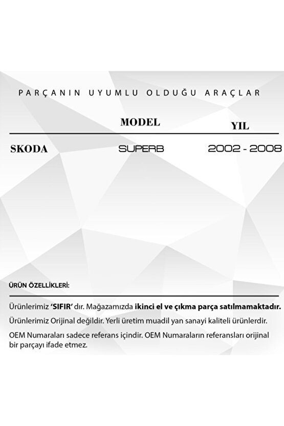 Volkswagen Caddy 2004-2015 Için Plaka Lambası