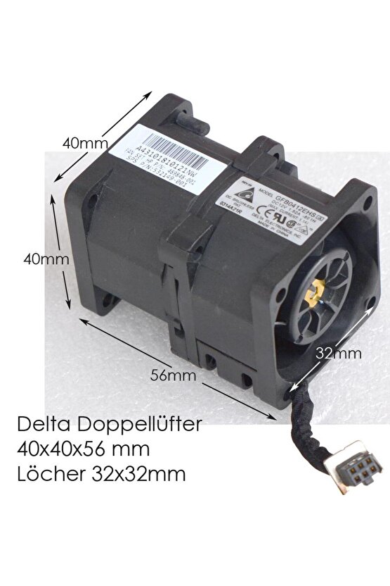 Delta DC12V 1.82A 40x40x56MM Soğutucu Fan