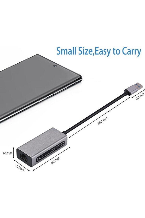 USB 3.0 Ağ Adaptörü 1000100 Mbps