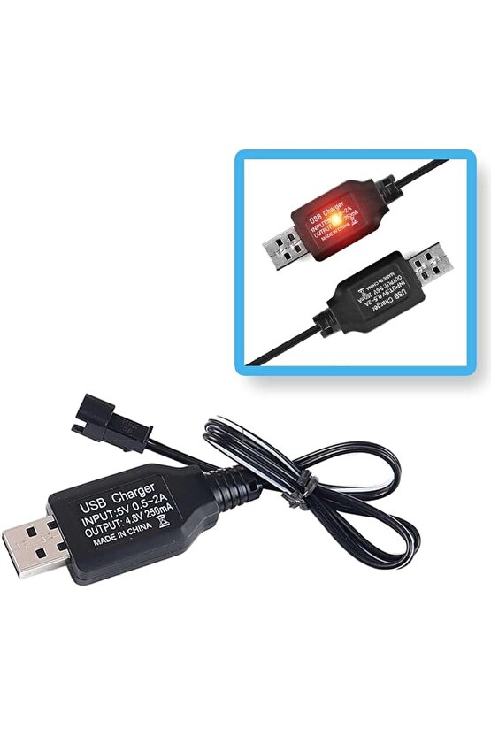 4.8 V Oyuncak Araba Batarya Şarj Cihazı USB