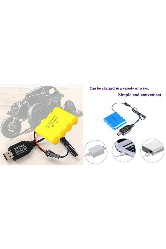 4.8 V Oyuncak Araba Batarya Şarj Cihazı USB