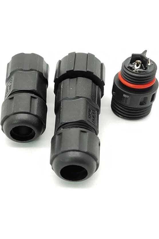Su Geçirmez 3 Pin Konnektör IP67 Dişi-Erkek Takım 16 mm