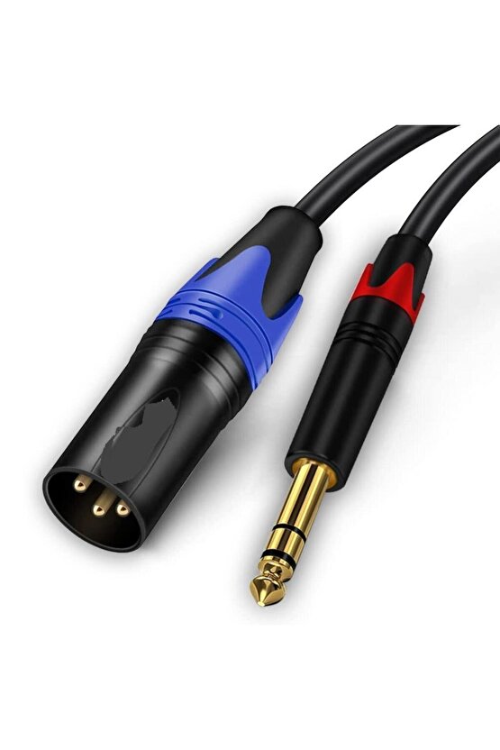 6.3 mm Erkek- Xlr Erkek Stereo Trs Kablo 10 metre