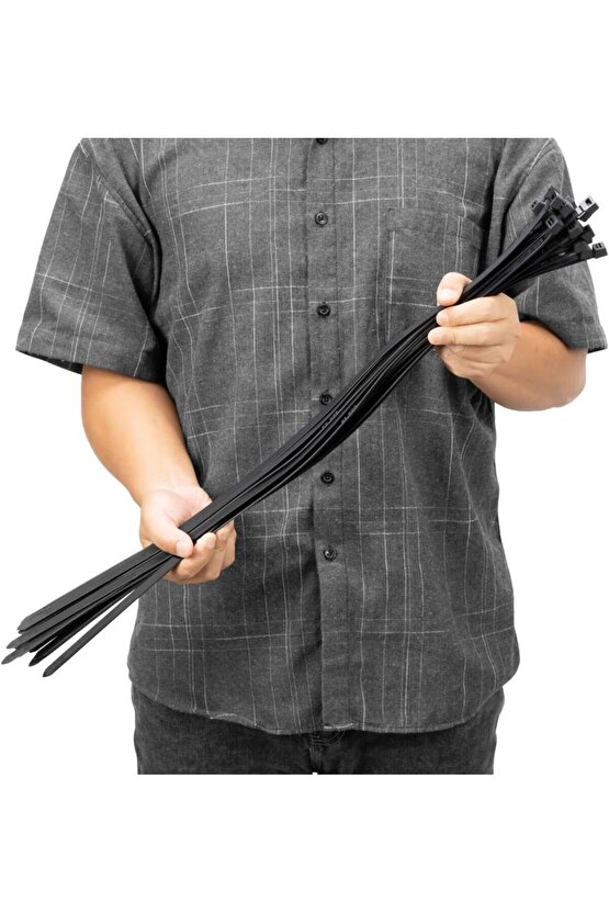 630 mm x 9 mm Uzun Ağır Hizmet Kablo Bağı 10 adet