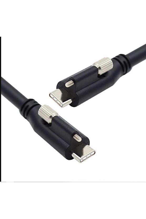 USB 3.1 Type-C to USB Type-C Kilitli Veri Güç Kablosu 3 metre