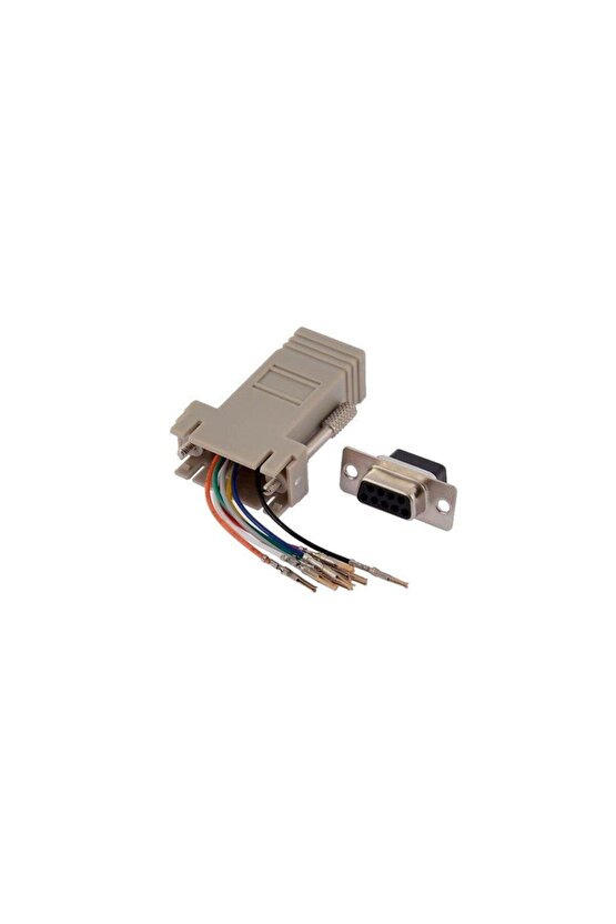 9 pin Dişi rj45 d-sub modular adaptör