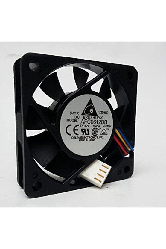 Delta AFC0612DB-F00 60x60x15mm Soğutma Fanı, 7200 RPM, 29.24 CFM, 47.5 dBA PWM 4-pin