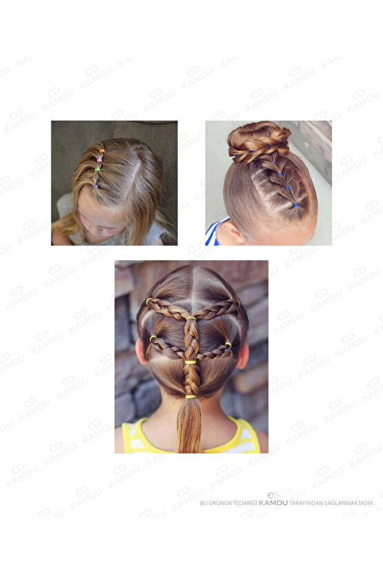 ( 1 Paket ) Saç Örgü Tokası , Lastik Toka, Çok Tokası, Kutulu Lastik Toka