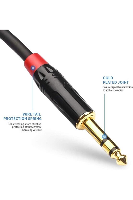 6.3 mm Trs Stereo Erkek-Erkek Kablo 50 cm