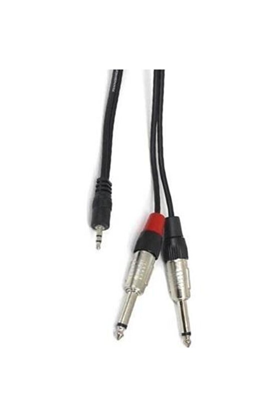 3.5 mm Stereo to 2x6.3 mm Mono Kablo 15 metre