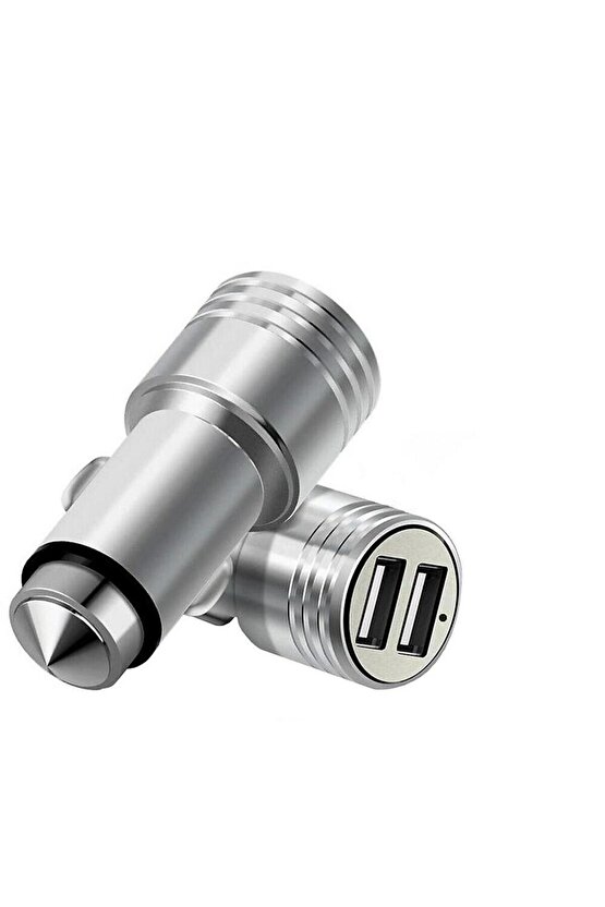Çift USB Araç Şarj Cihazı Metal Yüksek Kalite