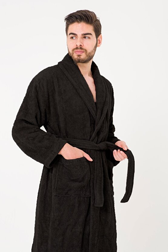 Bukle Bornoz, Şal Yaka Bornoz ,%100 Pamuklu Kadın  Erkek Unisex Bornoz