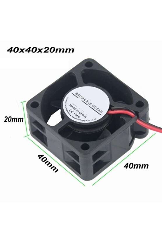 40mm x 40mm x 20mm 4 cm fan 12 volt 2 pin