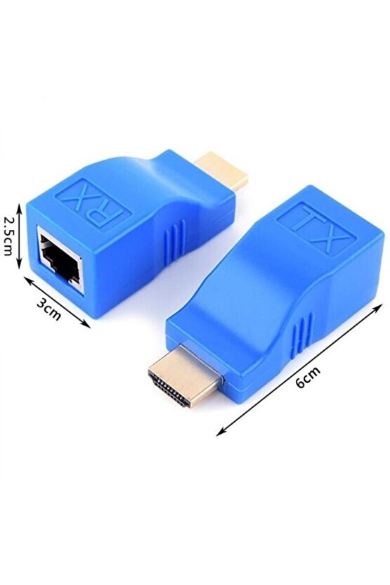 HDMI Extender 4K 3D RJ45 Cat6 ile 30M HDMI Uzatıcı