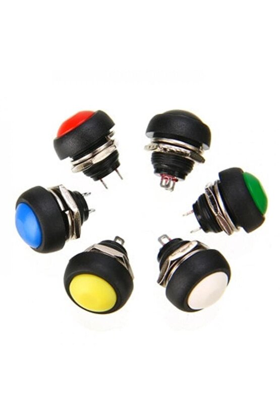 Push Buton 12mm Yeşil