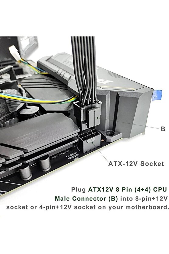 8 pin to 8+4 pin Cpu Kablo Çevirici
